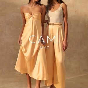 Elegant Peach Strapless Dress